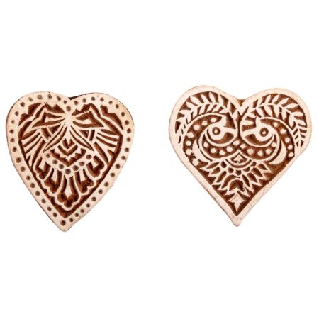 Set of 2 Piece New Mix Wooden Printing Block